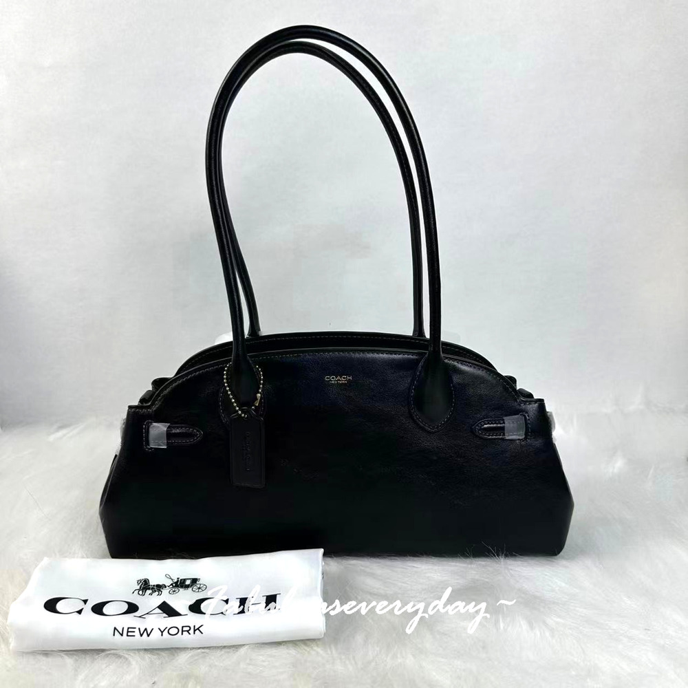 COACH Empire Carryall Bag 34 Shoulder Bag In Leather/Brass/Black CCM57 NWT
